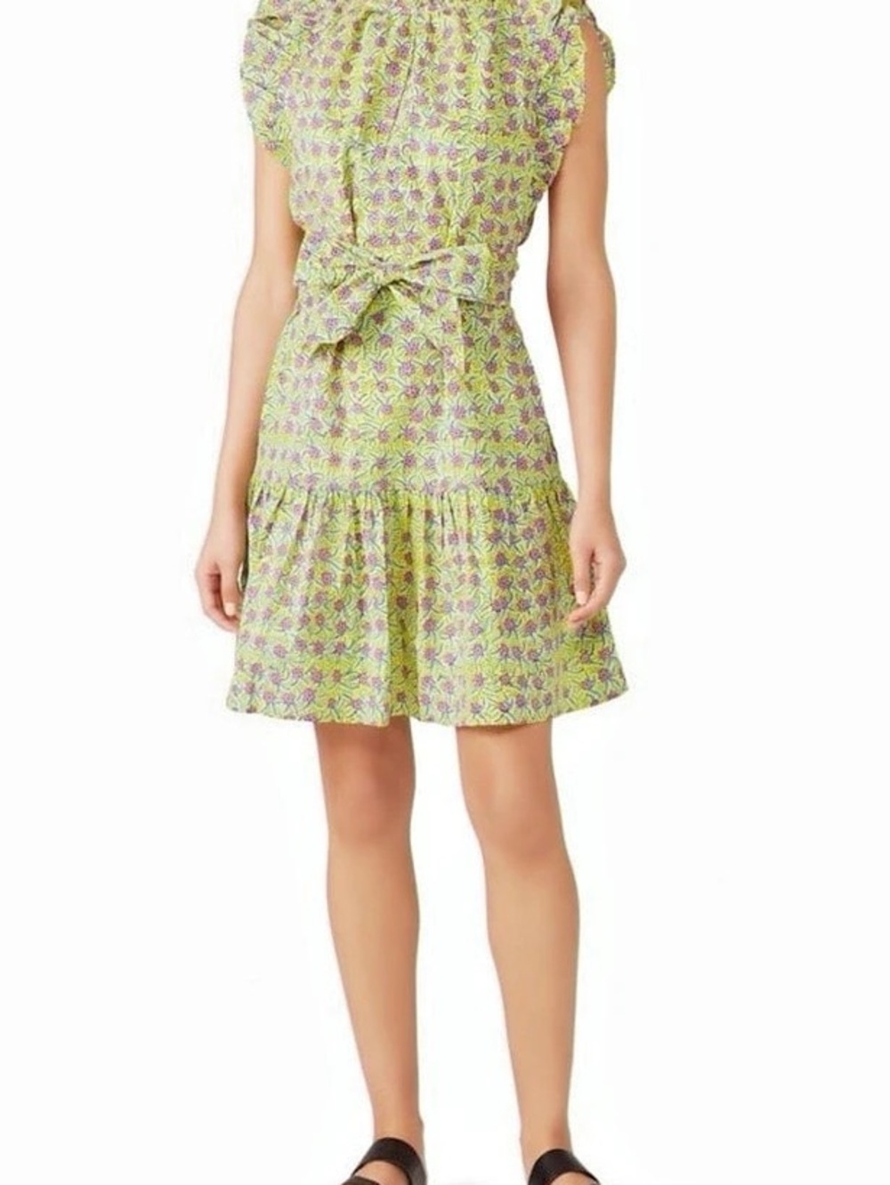 Banjanan Floral Mini Dress in Yellow & Purple Like New
